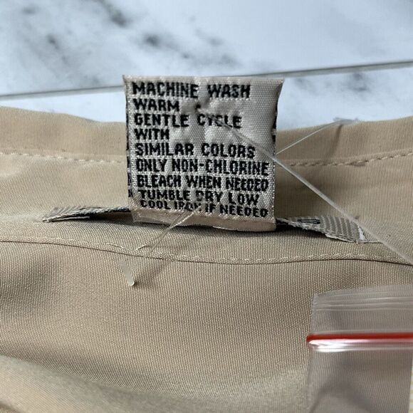 Notations Y2K NWT Button Up Shirt Blouse L Tan - Picture 7 of 10